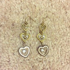 Heart dangle earrings